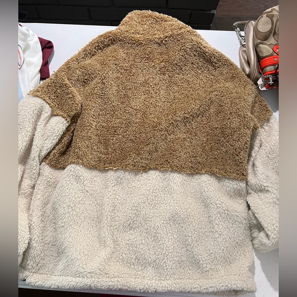 Fuzzy Half Zip Pullover - image 3